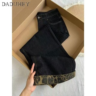 DaDuHey New American Style Ins High Street Hip Hop Jeans Niche High Waist Loose Wide Leg Pants plus Size Trousers