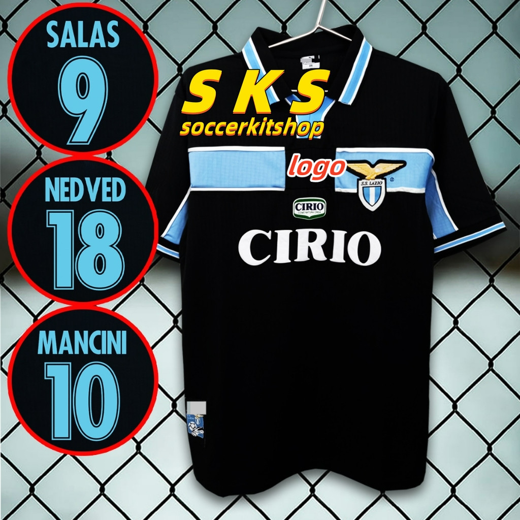 Áo thun bóng đá cổ điển S-XXL 9899 lazio chất lượng cao