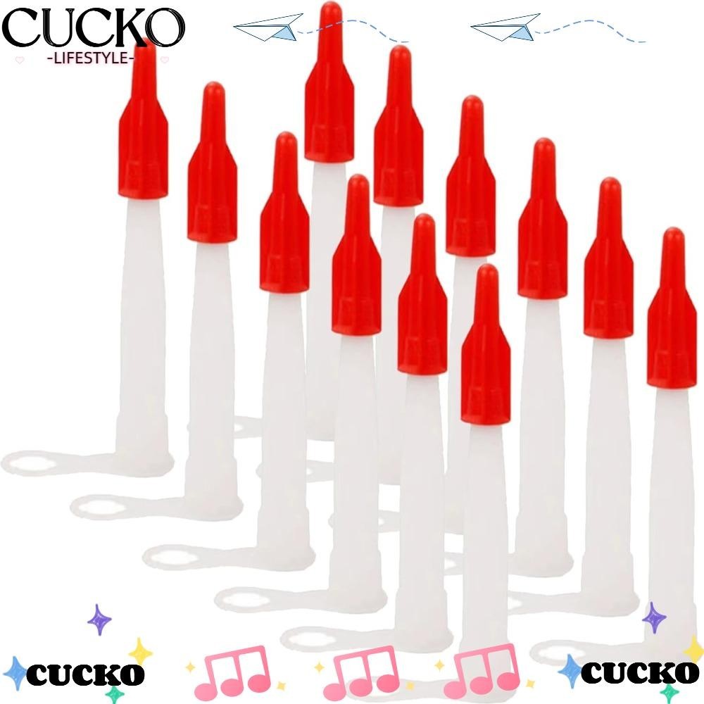 Cucko 12 Cái Mở Rộng Vòi Phun Caulking, Ống Nhựa Mềm Và Cứng Có Nắp, Chính Xác 4.65 * 0.67 Inch Red Mở Rộng Caulking Vòi Phun DIY Project