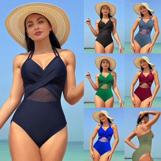 Châu âu mỹ một mảnh đồ bơi nữ màu gạc bikini đồ bơi bikini