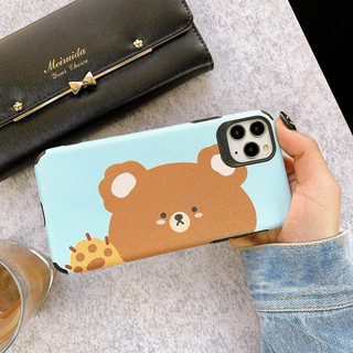 Ốp Lưng Da IMD Animal - Gấu Nâu - R095