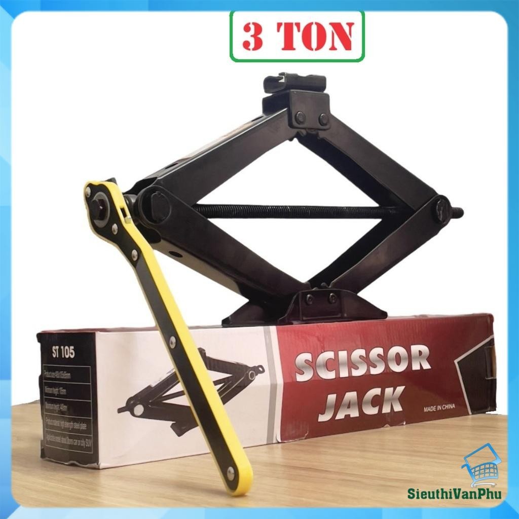 Kích gầm ô tô 3 tấn - kích lốp ô tô chữ A đầu bám xoay 360 độ linh hoạt - Tay siết lực cờ lê tròng tự động