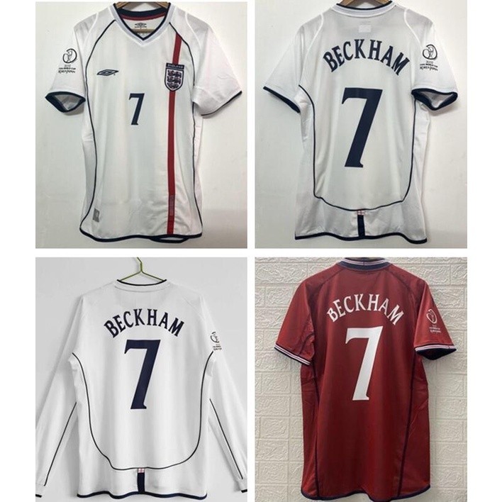 1996 2002 2004 ENG Nhà Retro Bóng Đá Jersey Bóng Đá Retro Jersey 02 Tiếng Anh Jersey Anh Áo Beckham 