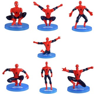 7 cái / bộ siêu anh hùng người nhện người nhện nhân vật hành động đồ chơi