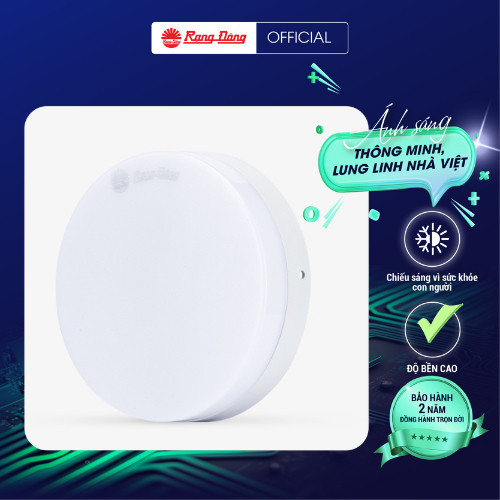 Đèn LED ốp trần tròn cảm biến chuyển động Rạng Đông model LN12.RAD