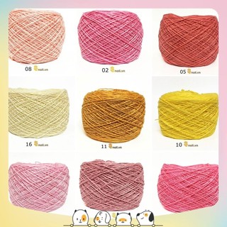 Sợi Cotton Việt Nam 1mm Craft yarn VN chuyên móc thú, bikini, váy áo mùa hè, lót ly không xù (Đủ bảng màu 01-99