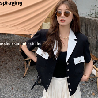 spraying áo blazer nữ áo vest nữ trendy Thanh lịch Thời trang Chất lượng cao WXW24413A8 18Z240430