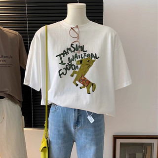 Nrvp [Áo thun 100% Cotton] Áo thun ngắn tay 100% Cotton Unisex hoàn toàn mới in hình nam nữ cổ tròn dáng rộng