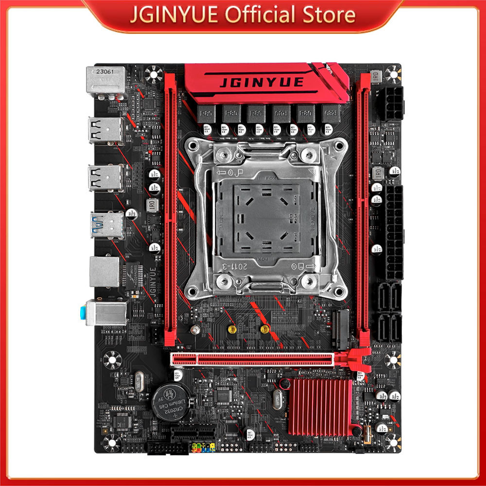 Bo mạch chủ JGINYUE X99 D4 LGA 2011-3 Xeon E5 V3 V4 CPU DDR4 RAM Bộ nhớ kênh kép Bộ nguồn 6 pha M.2 