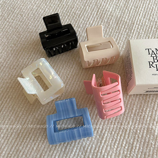Kẹp tóc vuông 5cm mùa hè cho nữ Kẹp tóc màu hồng phong cách Hàn Quốc