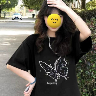 XUANMO Local brand áo thun phông form rộng 100% cotton BIG SIZE Áo Nữ Mùa Hè 20224 Phong Cách Mới Thời Trang Phù Hợp Với Mỹ Retro In Hình Rời Top 
