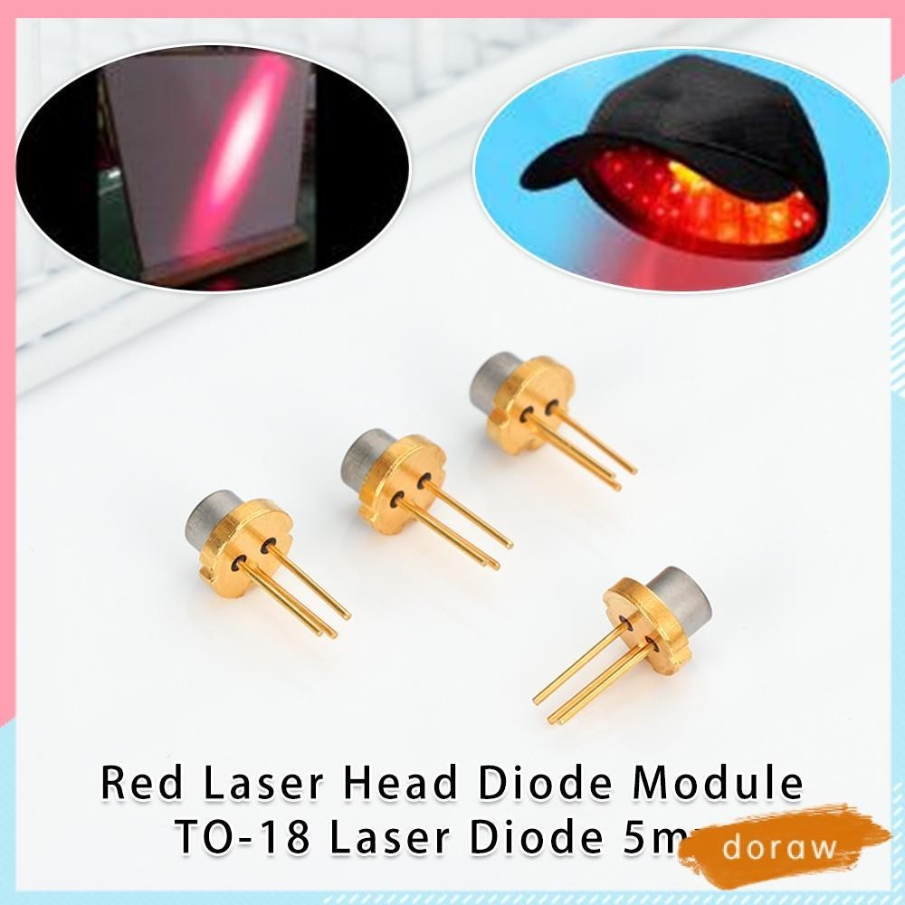 Doraw 1 / 2 / 5 / 10 Chiếc Đầu Laser Đỏ Chất Lượng Cao DIY Lab Công Suất Cao TO-18 Diode Laser