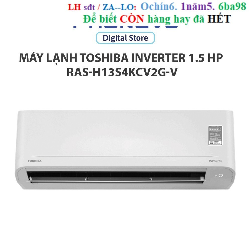 Rẻ [Chính Hãng] Máy lạnh Toshiba Inverter 1.5 HP RAS-H13S4KCV2G-V - Bảo hành 24 tháng