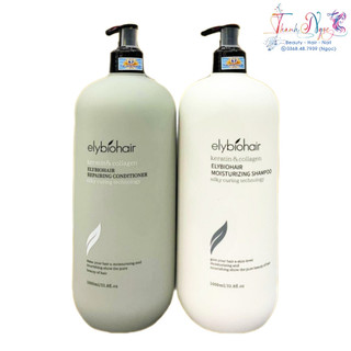 Cặp Dầu Gội Xả Elybiohair Collagen | Giảm Rụng Tóc, Phục Hồi Tóc Khô Xơ, Hư Tổn 1000mlx2 - TN
