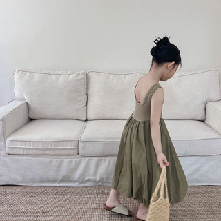 Áo vest không tay Maxi Dress Baby Quần áo cô gái mùa hè Quần áo mới Phiên bản Hàn Quốc Thời trang cho bé gái