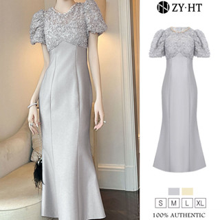 ZYHT Đầm nữ Đầm màu  xám   Đầm phiên bản  chữ A  Đầm chất liệu  Dệt  Đầm làm việc Đầm cao cấp Đầm cưới Đầm sự kiện Đầm tiệc Đầm dạ hội 21258