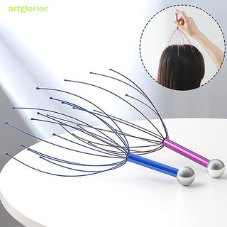 Aart Tay Cầm Kim Loại Đầu Bạch Tuộc Mát Xa Trầy Xước Thư Giãn Da Đầu Giảm Massage Toàn Thân Scratcher Giảm Căng Thẳng Dụng Cụ Chăm Sóc Sức Khỏe VN