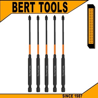 Bert 🇲🇾| Bộ mũi tuốc nơ vít từ tính S2 Bộ mũi khoan tuốc nơ vít bằng thép hợp kim 1 / 4 inch Mũi tuốc nơ vít chuôi lục giác Hrc58-62