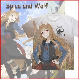 Ys Spice and Wolf Holo Cosplay vải 3D mùa hè Áo thun ngắn tay Anime