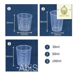 Cốc Đong Chia Vạch 30ml, 50ml, 100ml