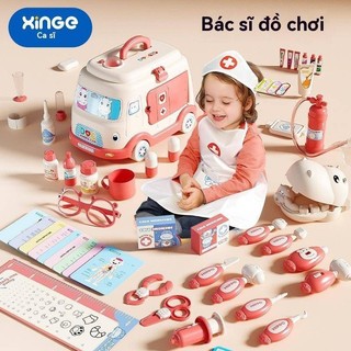 Trẻ em bác sĩ đồ chơi nhà chơi bệnh đồng hồ răng bác sĩ nhỏ bộ mô phỏng ống nghe nhập vai đánh răng