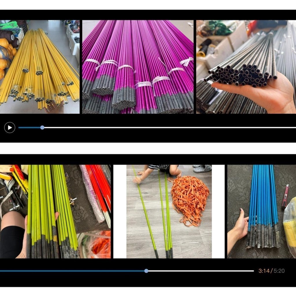 Combo 4 nan cacbon làm diều đủ kích thước,màu sắc