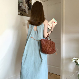 Váy nghỉ mát không tay dáng rộng kiểu Pháp mùa hè C & M