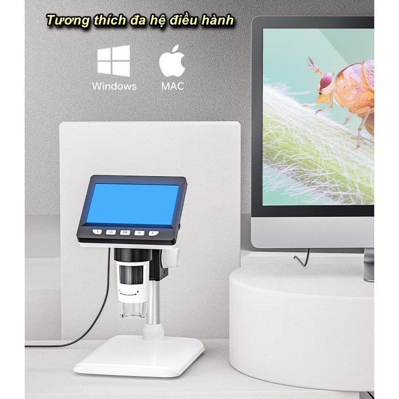 Euro Home - Kính Hiển Vi Digital Microscope Inskam 307 Màn Hình 4.3inch Full HD IPS Độ Phóng Đại 100