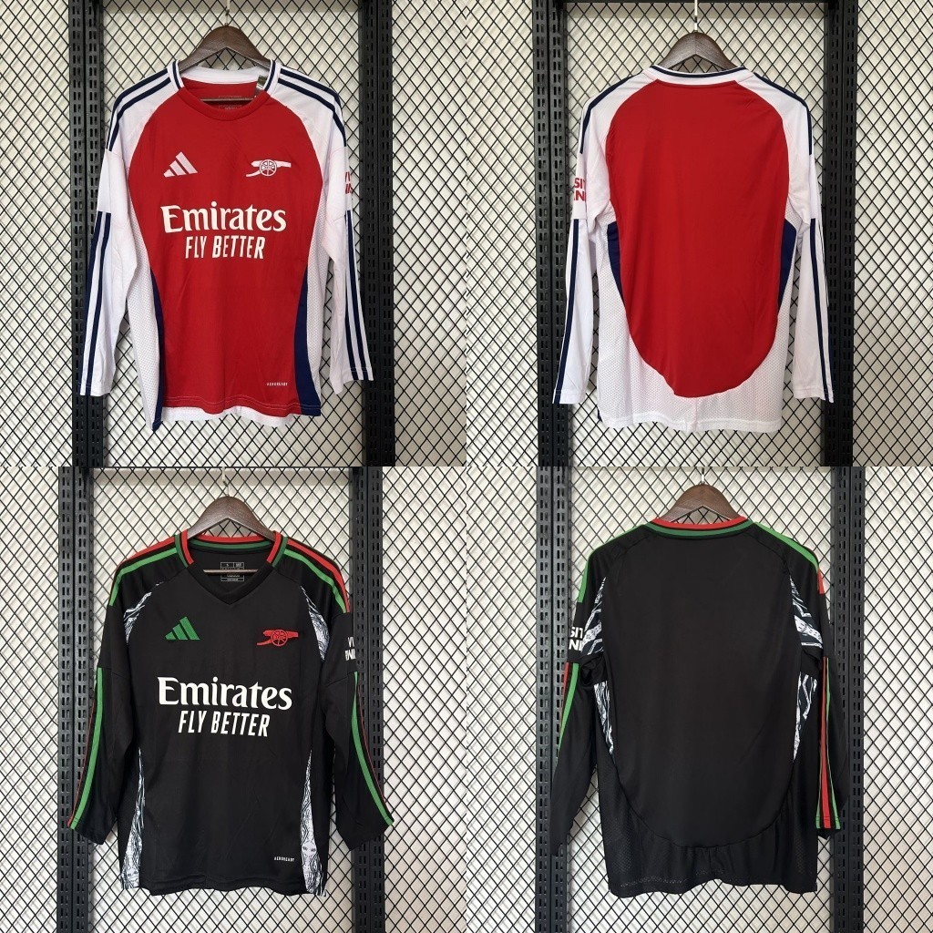 Arsenal Jersey 24-25 Áo bóng đá sân khách dài tay dành cho người hâm mộ vấn đề 2024 2025