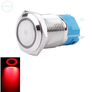 【NEW】Button Switch Flat Head With Ring Light IK09 IP66 Metal Push Button Switch