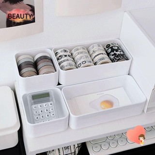 Hộp lưu trữ mỹ phẩm BEAUTY, Hộp lưu trữ máy tính để bàn có thể xếp chồng lên nhau dung tích lớn, Quà tặng Công cụ lưu trữ trong suốt đa chức năng