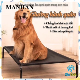 Giường thú cưng thoáng khí có thể được tháo rời giường chó bốn mùa giường hành quân chó đa năng