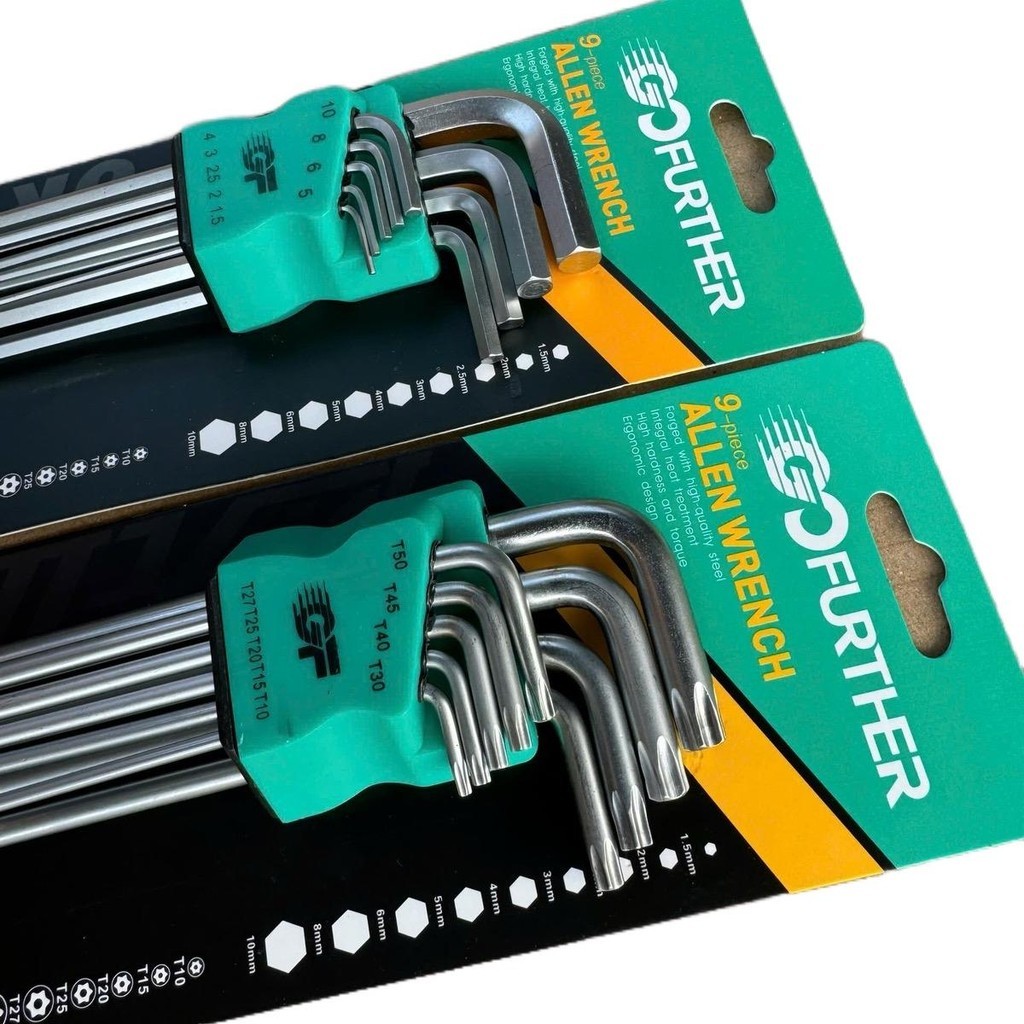 (Chính Hãng Gofuther) Bộ lục giác đầu bi, đầu bông 9 chi tiết Gofuther thép CRV cao cấp