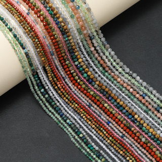 St. kunkka 2 / 3mm Hạt Đá Tự Nhiên 1 Dây Vòng Tay Thời Trang Chất Liệu Hạt Đá Cho DIY Vòng Tay Vòng Cổ Làm Quà Tặng