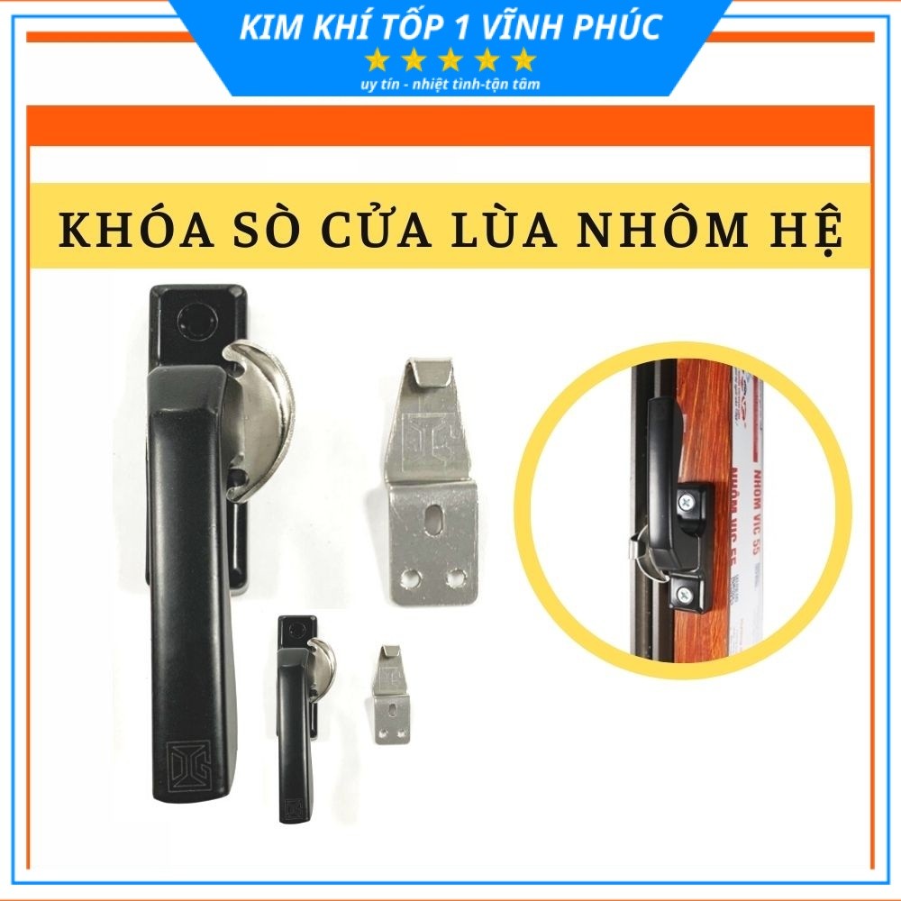 Khóa chốt sò cửa lùa nhôm hệ