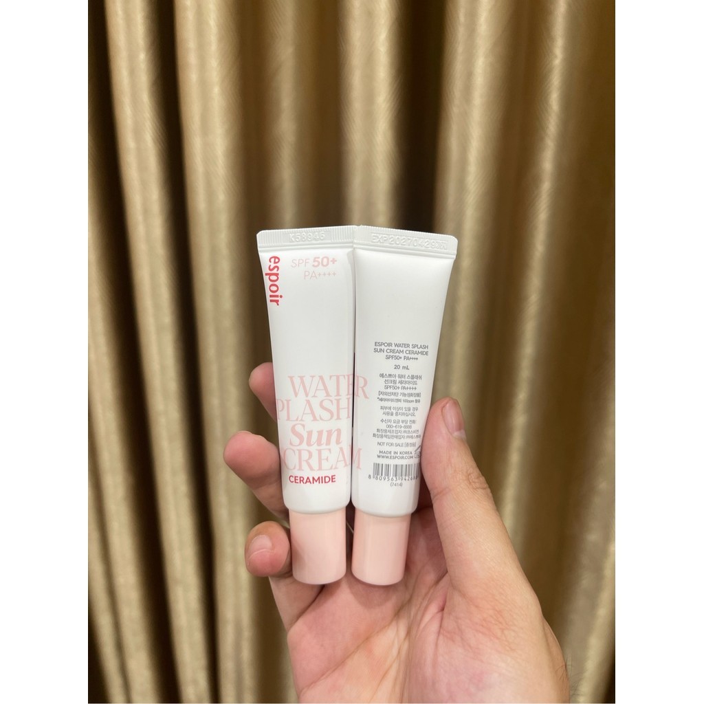 (Hàng Tặng Không Bán) Kem Chống Nắng Espoir Water Splash Cica Tone Up Sun Cream SPF50+ PA++++ Hàn Quốc 20ml