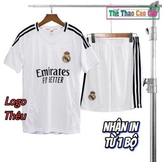 [Có in tên số ko cần cọc]Quần Áo Bóng Đá, Đồ Đá Banh Real Madrid  màu trắng 2025 Cao Cấp