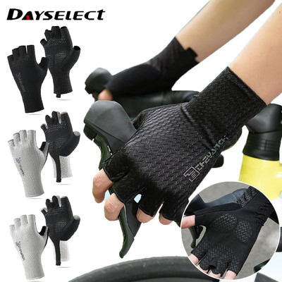 Dayselect Găng tay nửa ngón thể thao ngoài trời Bàn tay thoáng khí Silicone chống trượt Đi xe đạp chống sốc