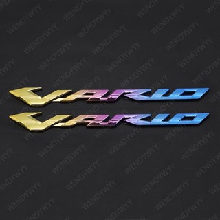  3d Burnt Titan Màu Xanh Dán Biểu Tượng Cho Trái Và Phải Honda Vario 125 Hoặc 150 Trang Trí Thân Xe Máy 