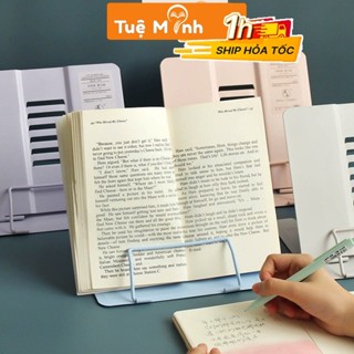 Giá đỡ kẹp sách kim loại Pastel K30 chống cận thị, giữ ipad, điện thoại để bàn