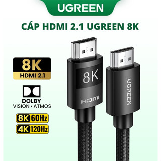  Hot Cáp HDMI 2.1 Ugreen 8K Cao Cấp  4k@120Hz 8K60Hz HDR-eARC 48Gbps  HDMI to HDMI 2.1 HD140 HD150 1.5m 3m 5m 80403 8040 