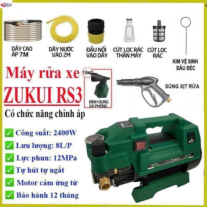 MÁY RỬA XE MINI OSAKA RS3 2400 dây đồng 100% mẫu mới /bảo hành 12 tháng . Thiết bị xây dựng GT