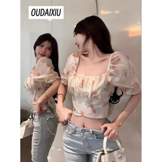 OUDAIXIU áo phông áo thun nữ croptop baby tee Cute Thời trang Korean Thể thao WTX2440M7E 15Z240412