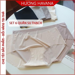 SET 6 QUẦN Full Màu - Quần Lót Nữ Su Thạch Mềm Mỏng Tàng Hình Không Lộ Viền Freesize FLQ221