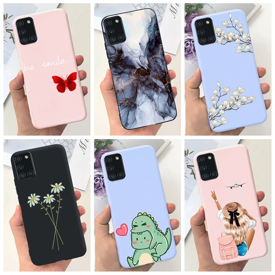 Dành Cho Samsung Galaxy A31 Ốp Lưng SM-A315F Hoa Bướm Thời Trang Silicon Mềm Bảo Vệ Cho Samsung A31 