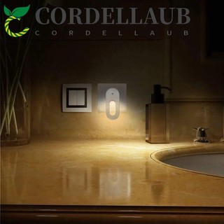Đèn ngủ LED CORDELLAUB, có cảm biến ánh sáng Đèn ngủ di động, Đèn chiếu sáng phòng Phích cắm EU / US Màu trắng ấm sáng tạo Đèn ngủ hành lang ban công