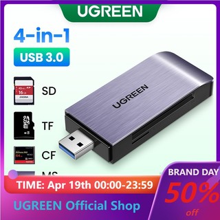 Đầu đọc thẻ nhớ UGREEN cổng USB 3.0 cho thẻ Micro SD TF CF MS