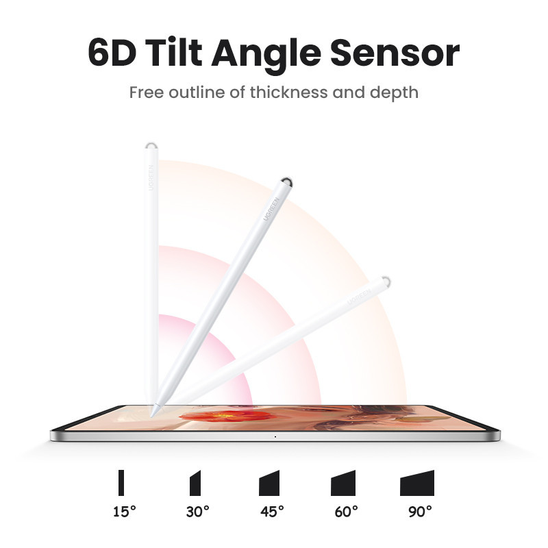 Bút cảm ứng thông minh UGREEN - Sạc kép từ tính & USB-C, Sạc nhanh, Thời lượng pin dài, Hiển thị dung lượng pin Bluetooth, Hỗ trợ nghiêng & Gắn từ tính cho iPad Pro/Air/Mini | BigBuy360 - bigbuy360.vn