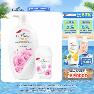 Combo Sữa Tắm Nước Hoa Dưỡng Da Enchanteur Romantic 650G + Sáp Khử Mùi Trắng Da Enchanteur Romantic 40g