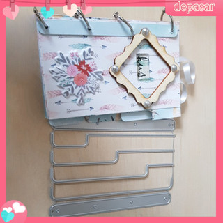 Depasar| Sách Cạnh Chỉ Số Cắt Chết DIY Thêu Sò Emboss Thẻ Giấy Thủ Công Stencil